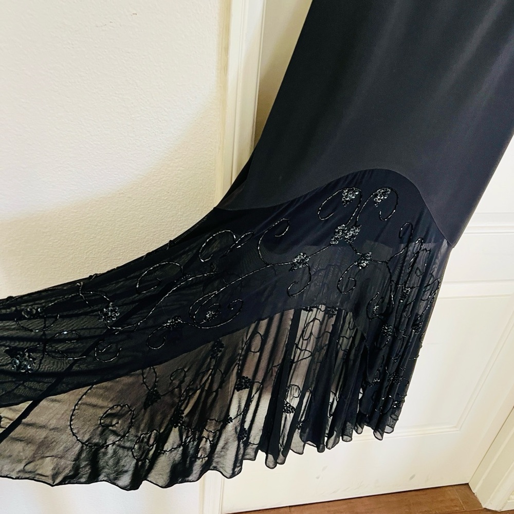 Sténay~Stunning Maxi Dress With Beaded Accent & Matching Chiffon Shawl